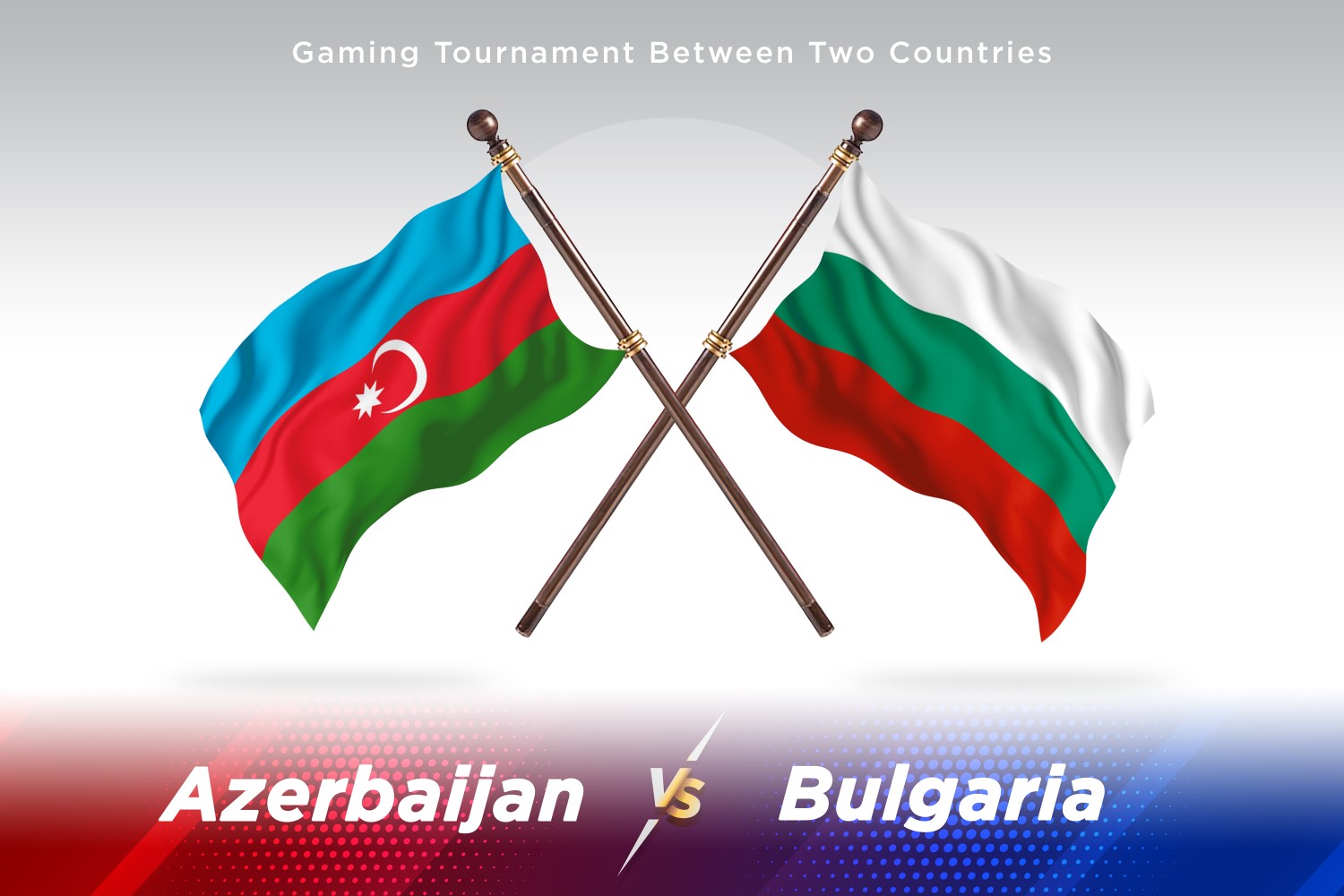 Azerbaijan versus Bulgaria Two Flags