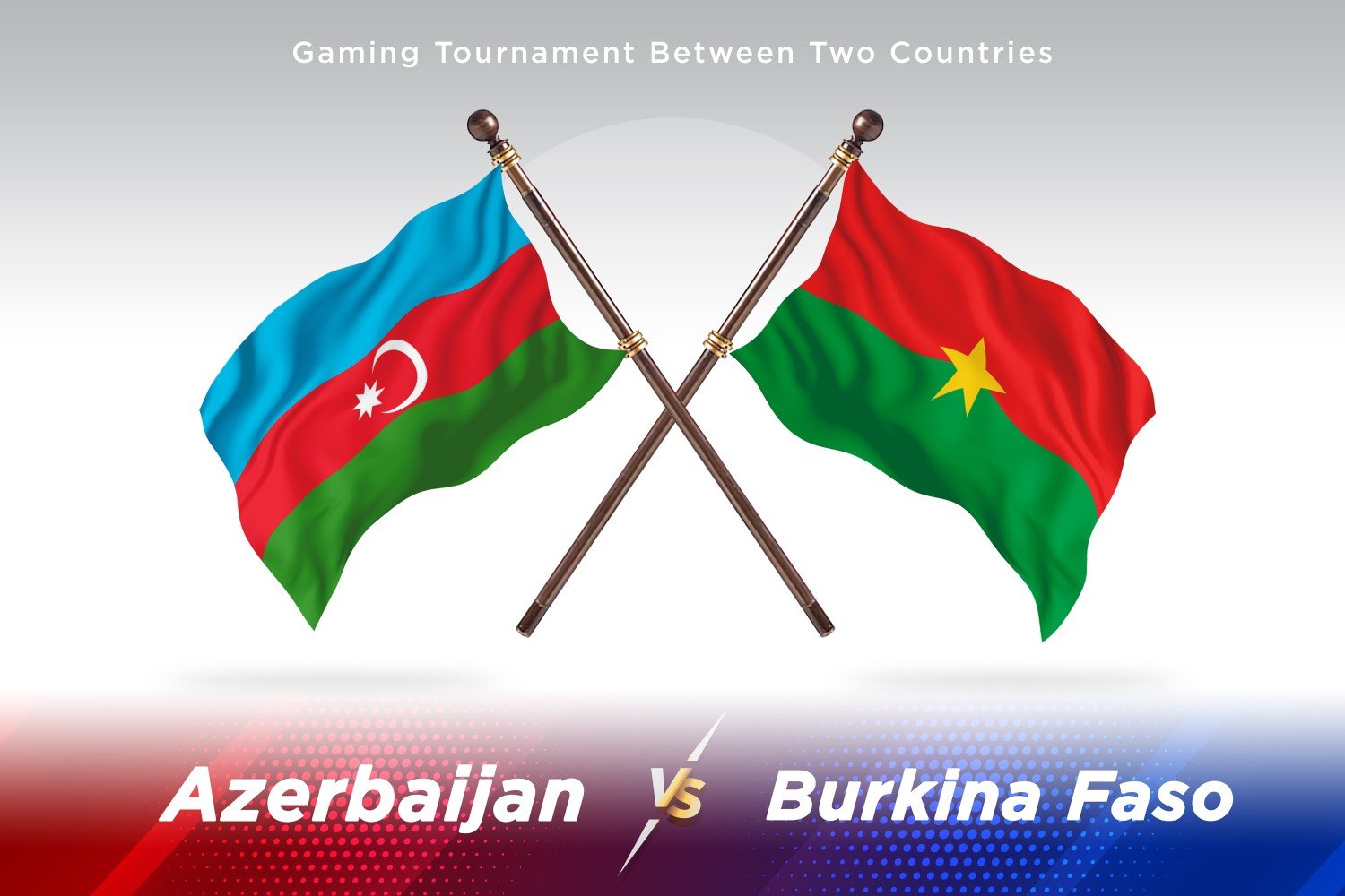 Azerbaijan versus Burkina Faso Two Flags