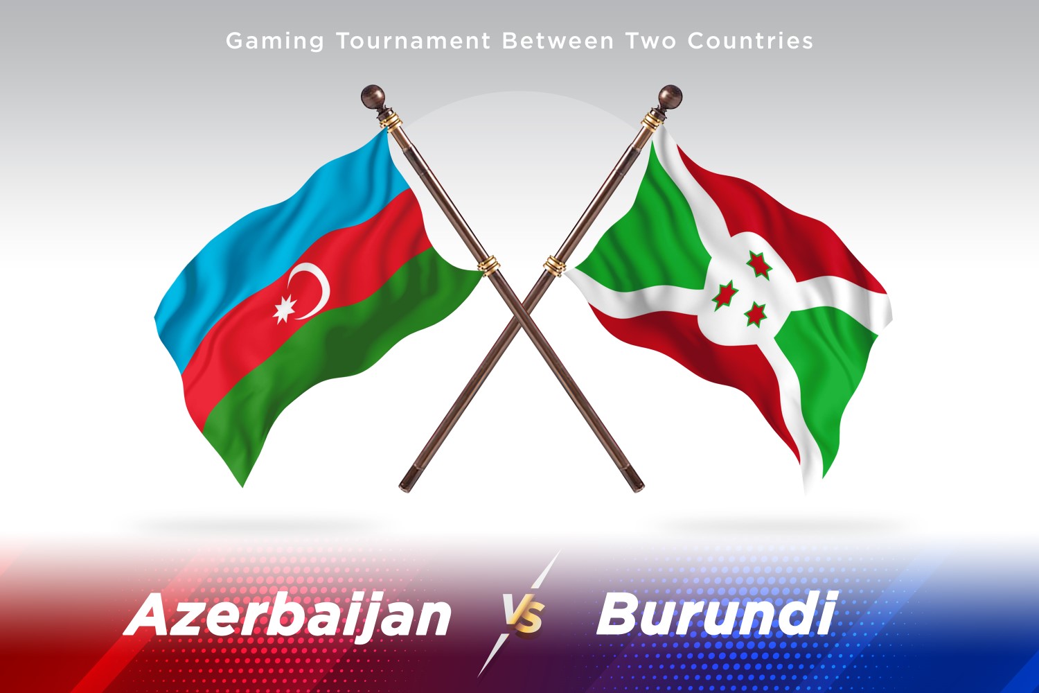 Azerbaijan versus Burundi Two Flags