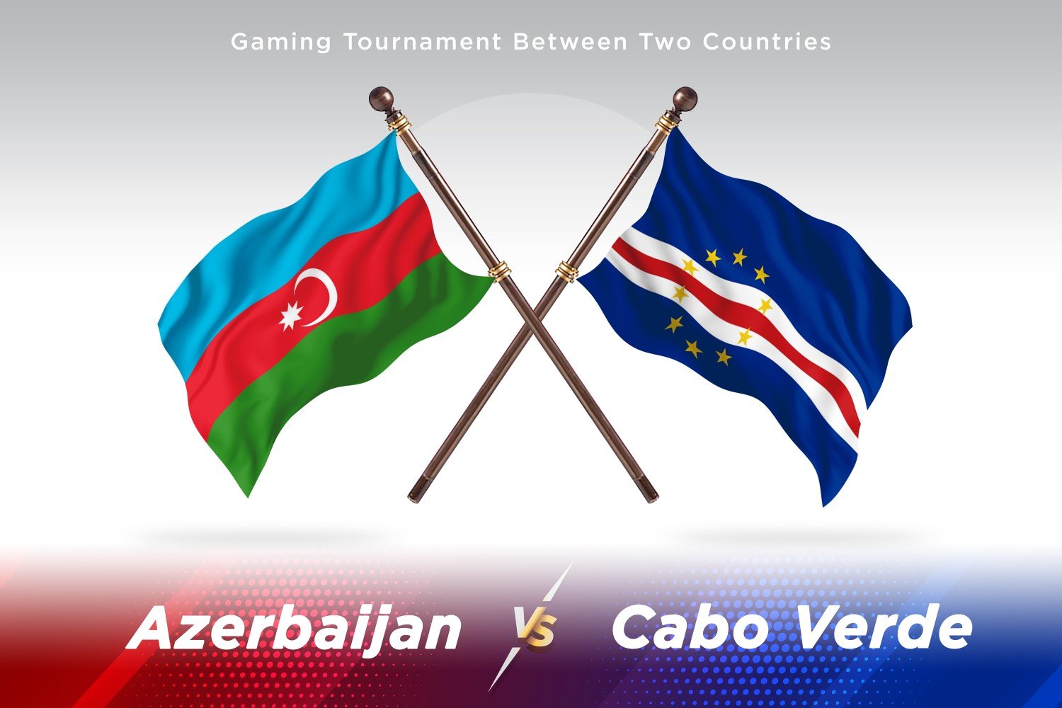 Azerbaijan versus Cabo Verde Two Flags