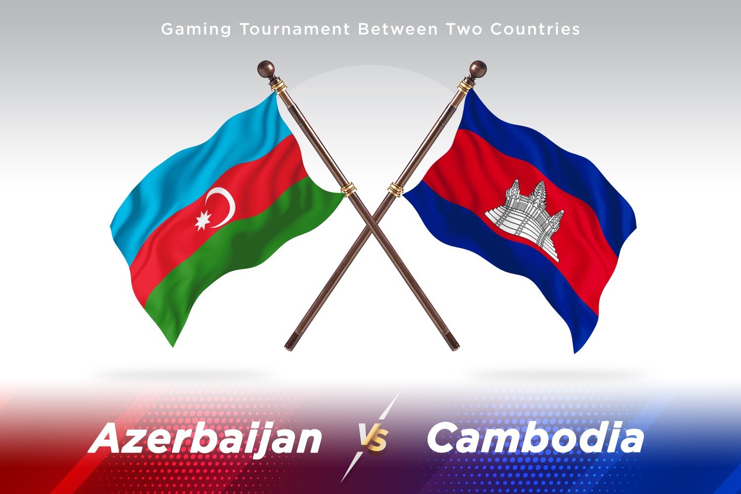 Azerbaijan versus Colombia Two Flags