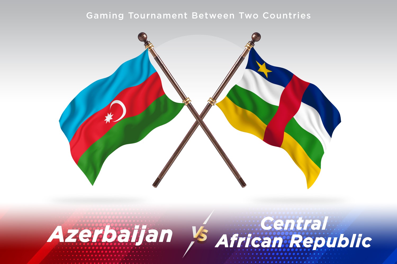 Azerbaijan versus central African republic Two Flags