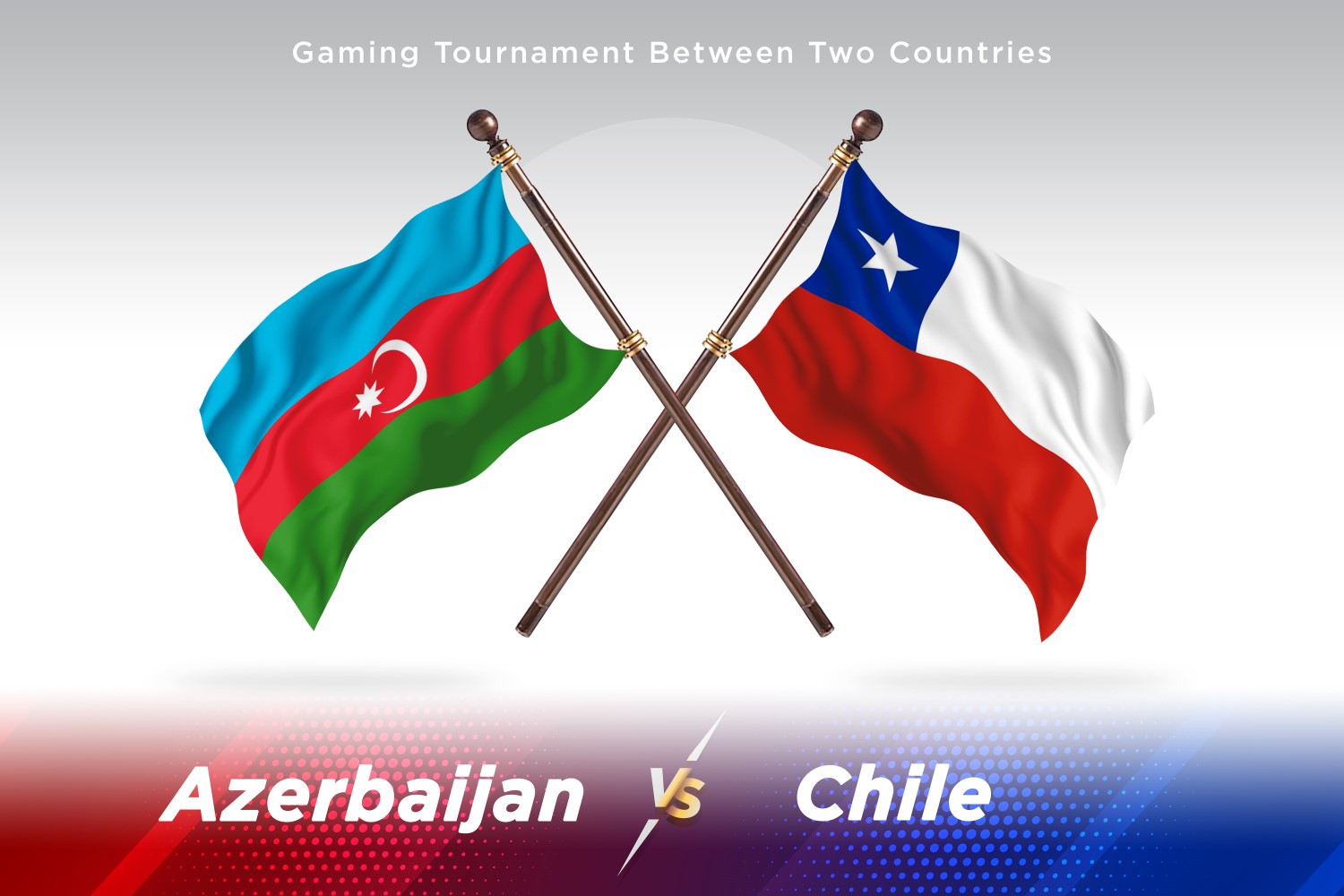 Azerbaijan versus Chile Two Flags