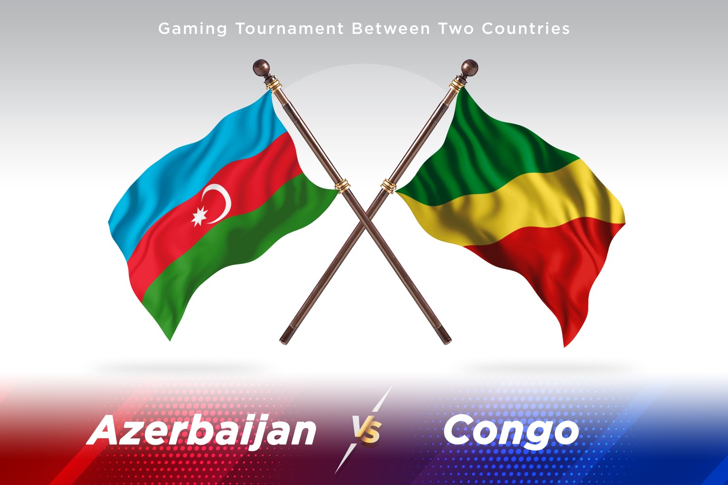 Azerbaijan versus Congo Two Flags