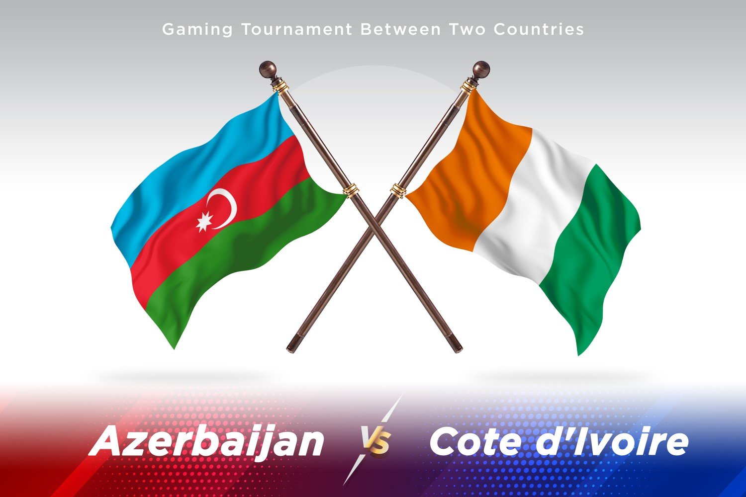 Azerbaijan versus cote d'ivoire Two Flags