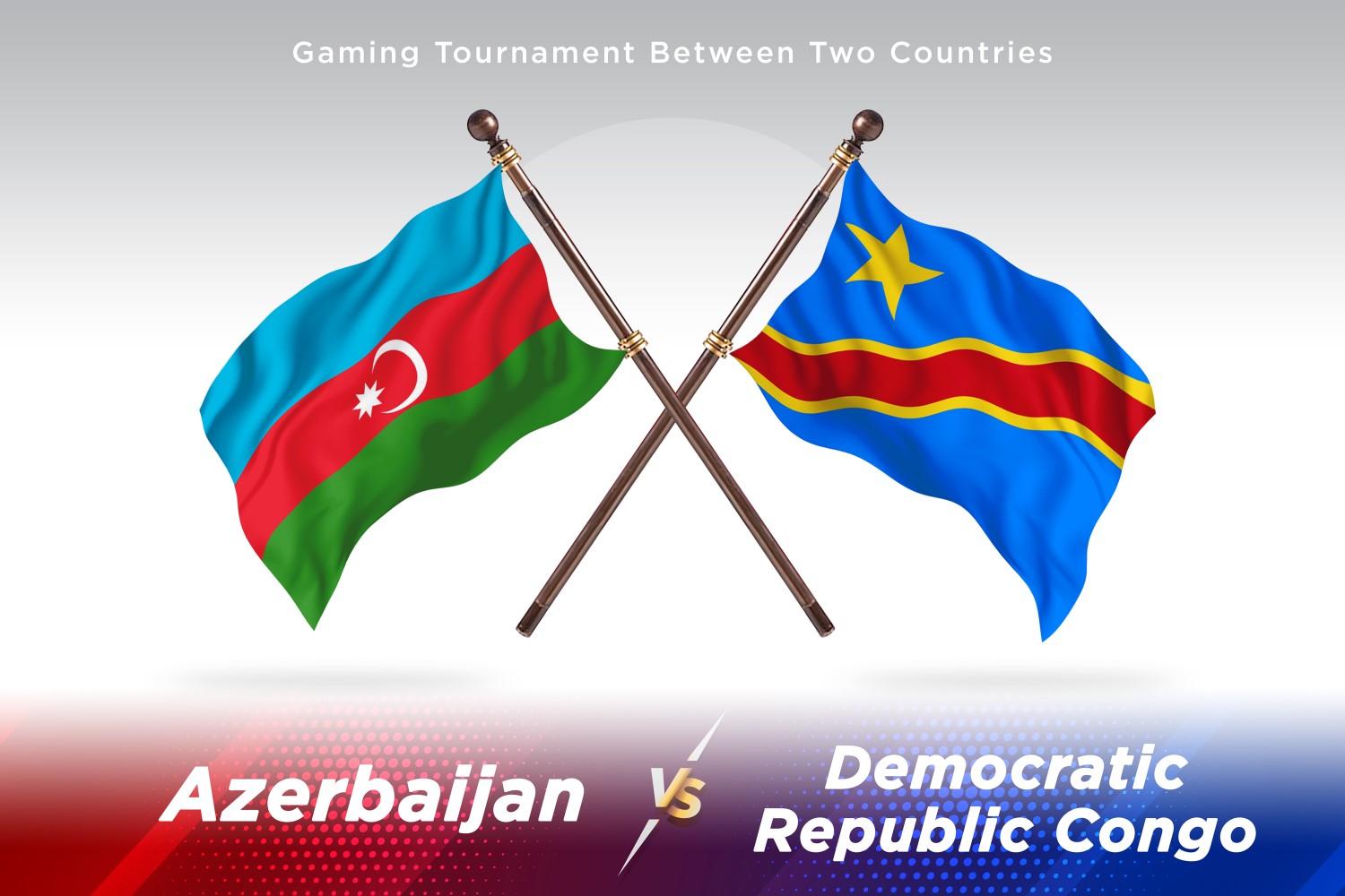 Azerbaijan versus democratic republic of the Congo Two Flags