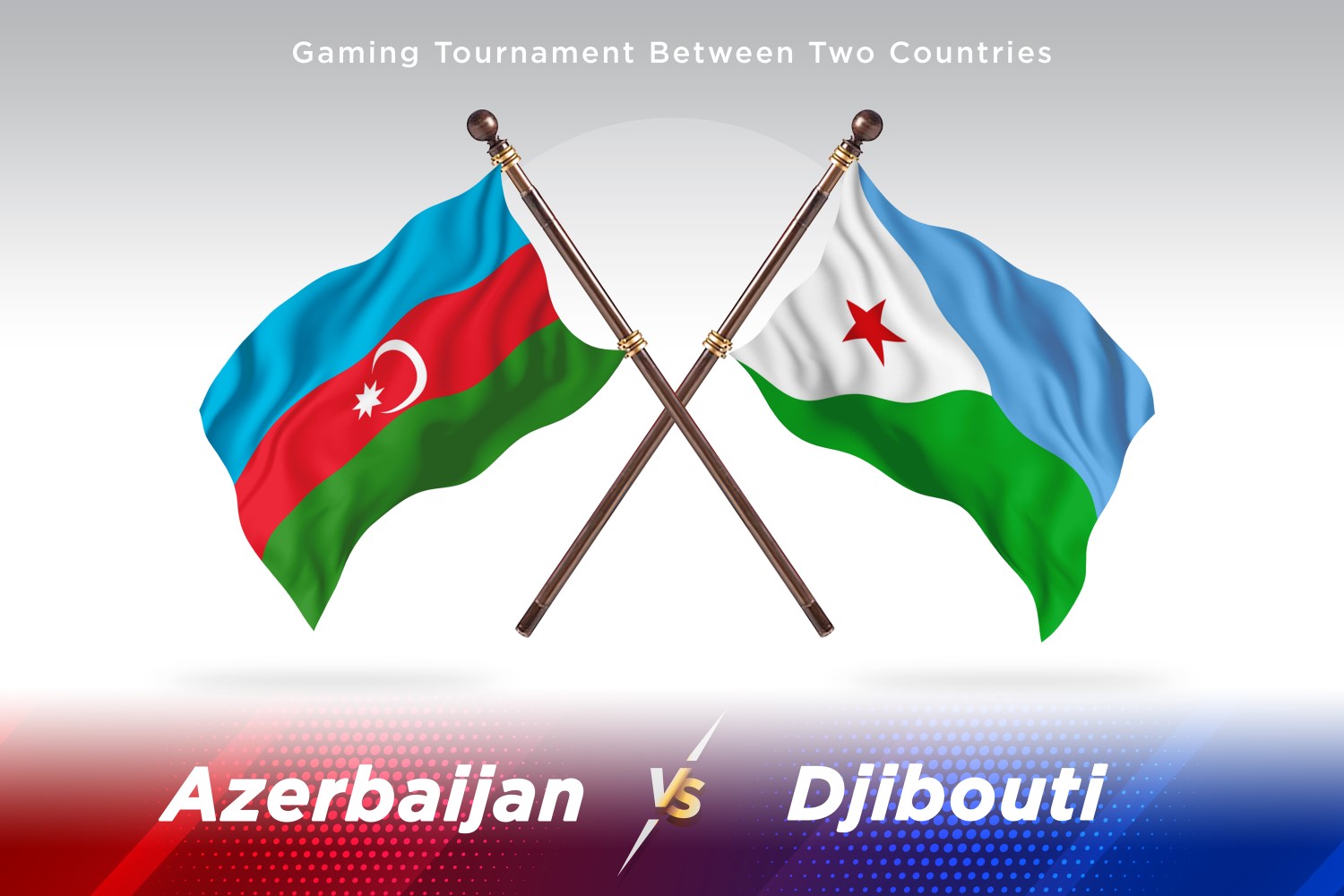 Azerbaijan versus Djibouti Two Flags