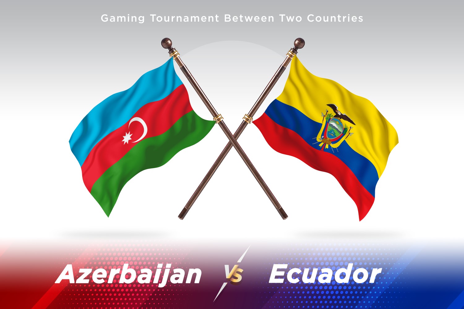 Azerbaijan versus Ecuador Two Flags