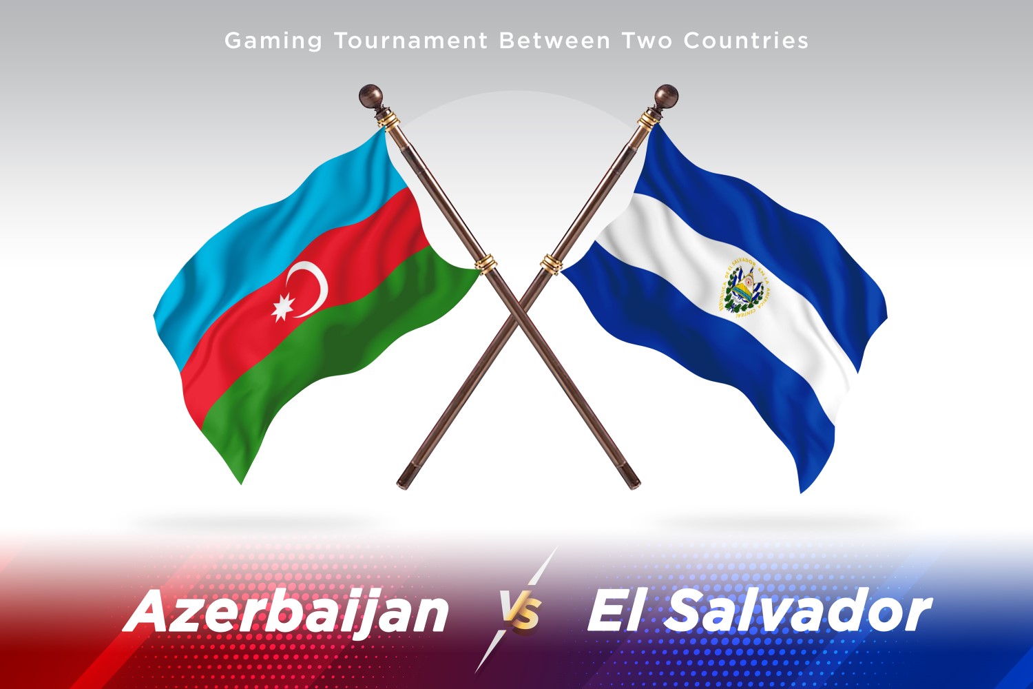 Azerbaijan versus el Salvador Two Flags