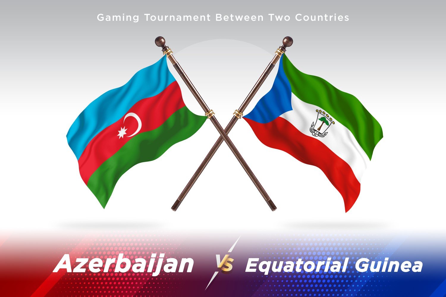 Azerbaijan versus equatorial guinea Two Flags