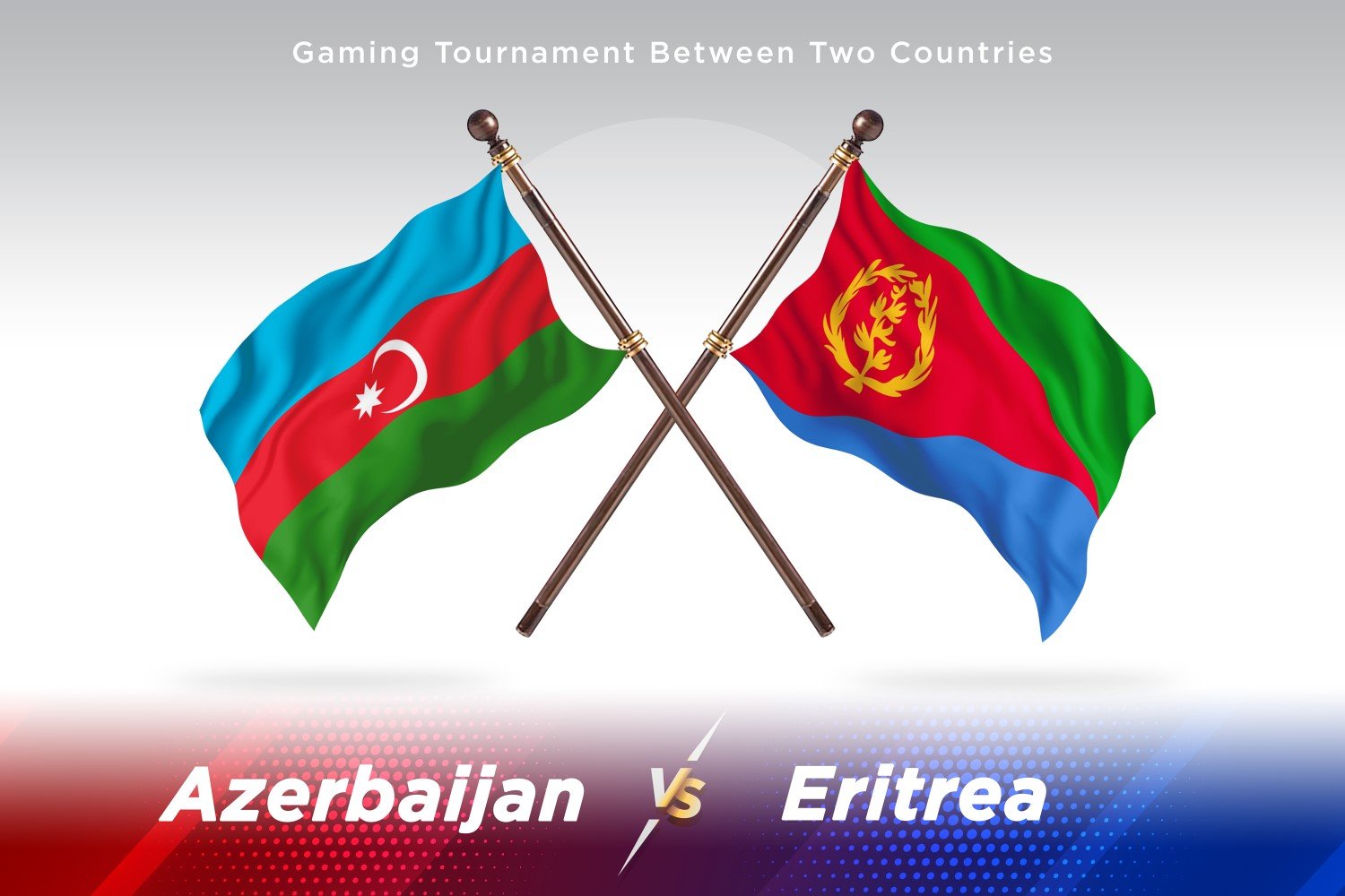 Azerbaijan versus Eritrea Two Flags