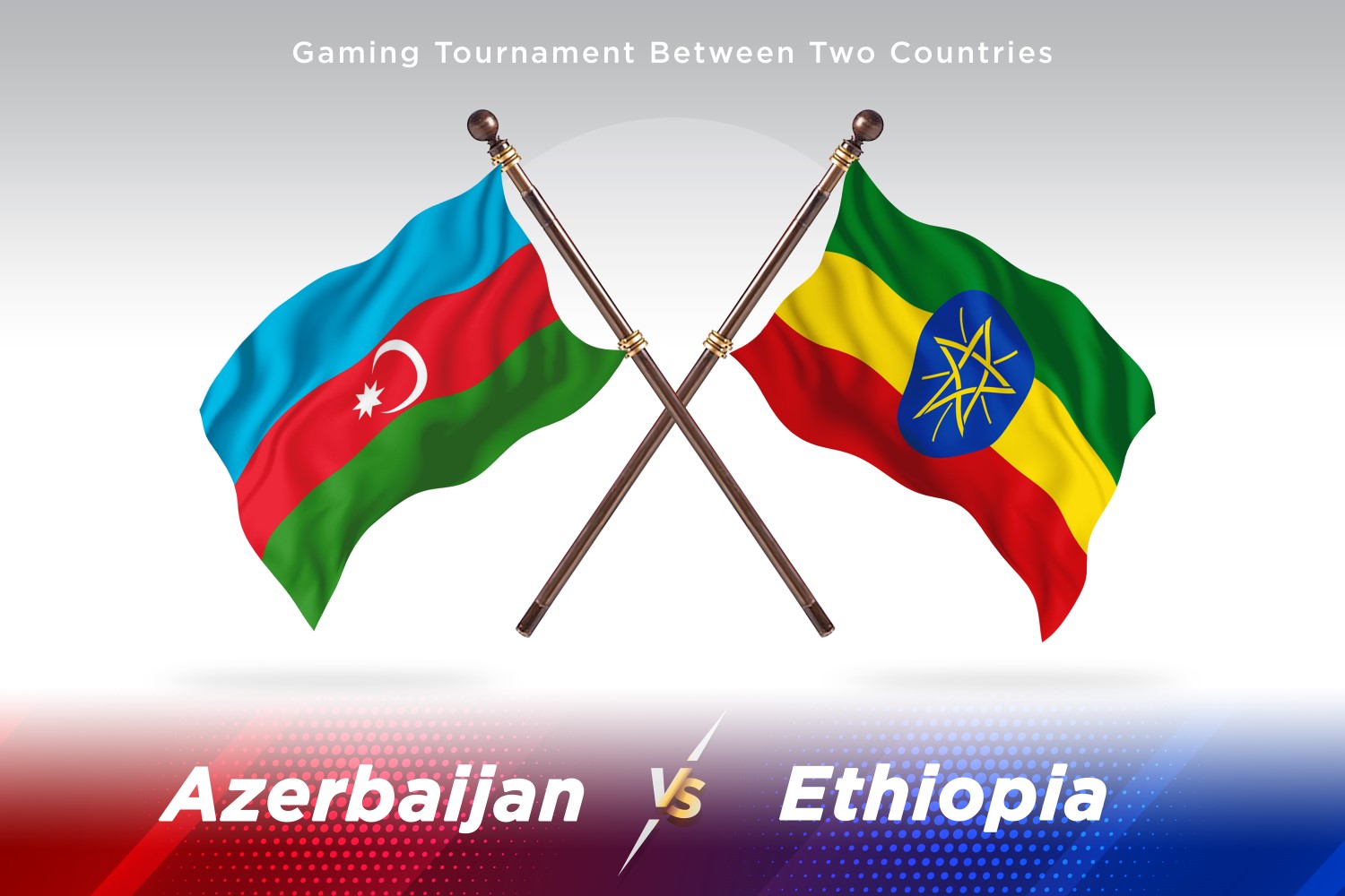 Azerbaijan versus Ethiopia Two Flags