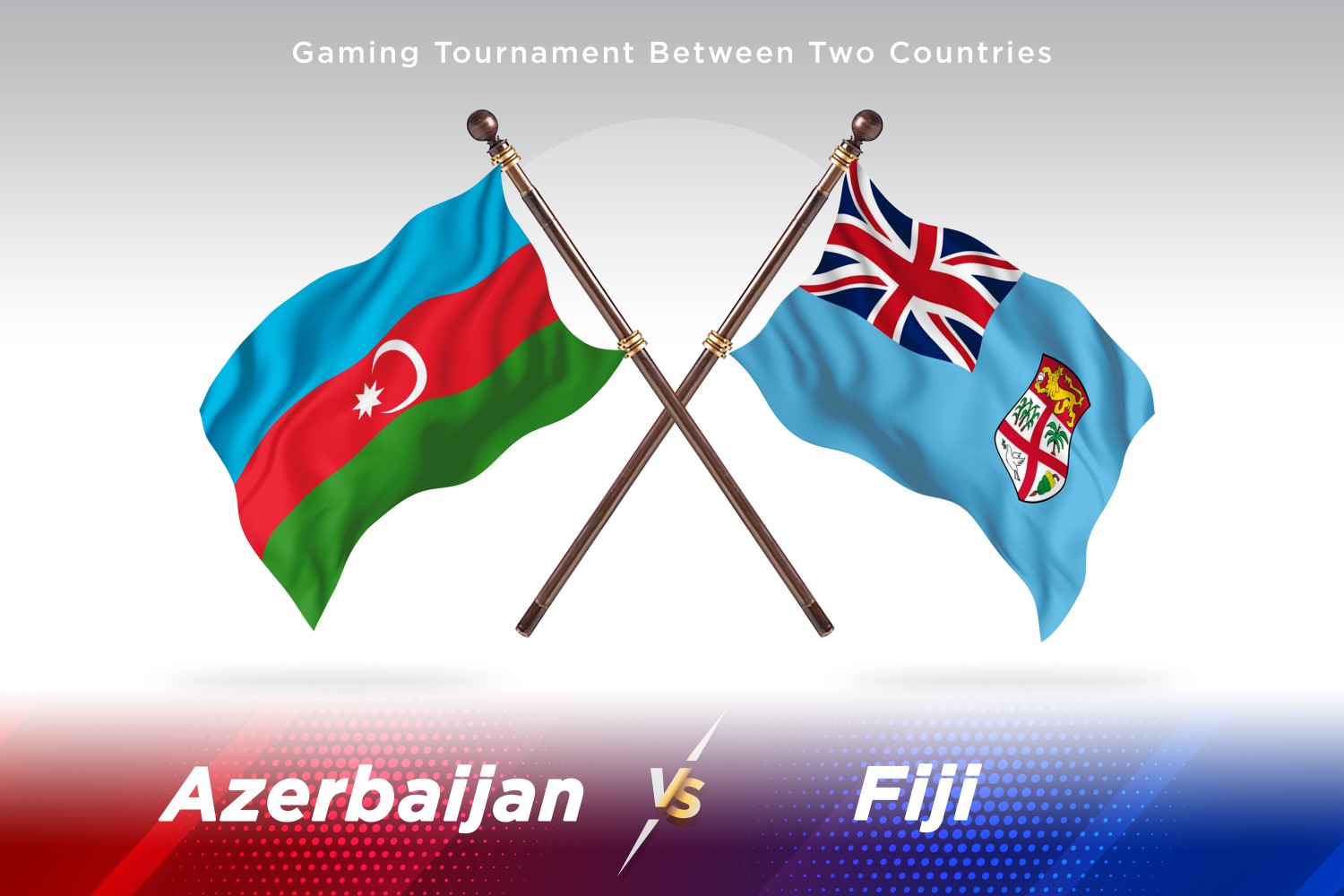 Azerbaijan versus Fiji Two Flags