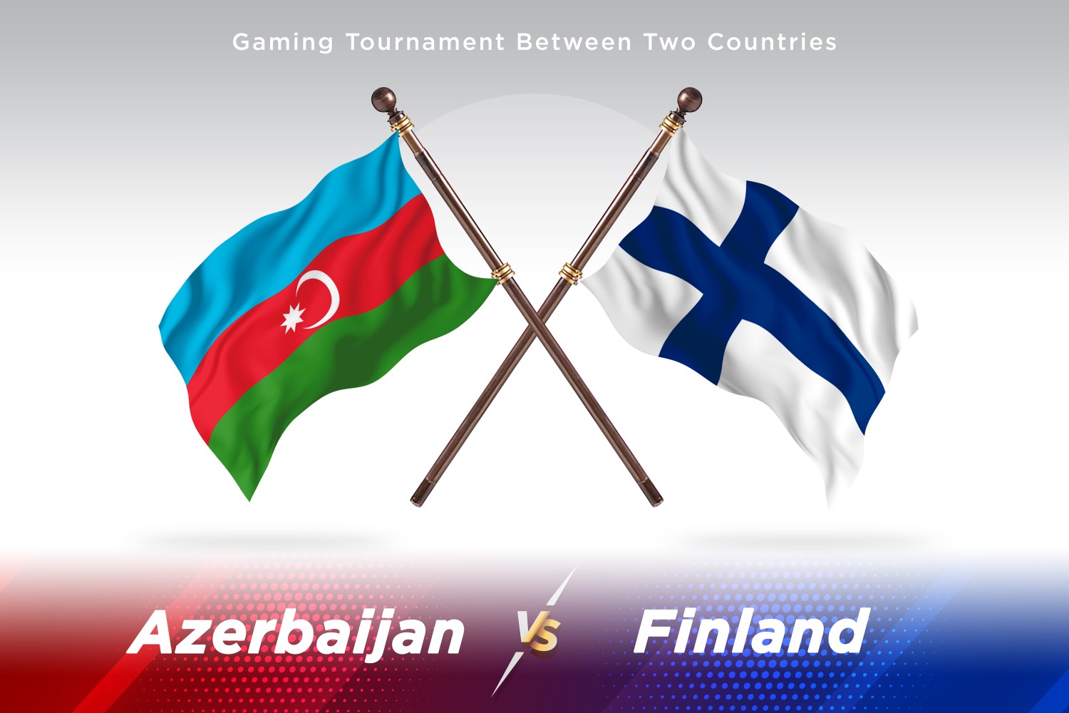 Azerbaijan versus Finland Two Flags