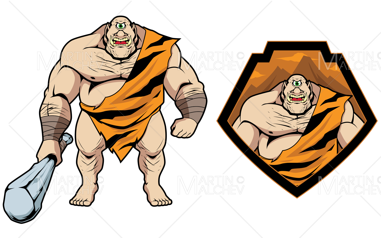 Cyclops Fantasy Mascot Vector Illustration