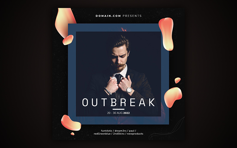 Outbreak - PSD Banner Template for Youtube and Social Media