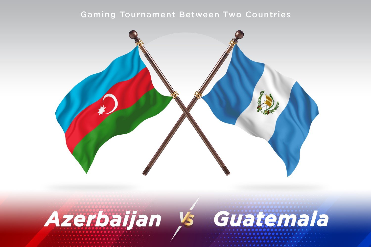 Azerbaijan versus Guatemala Two Flags