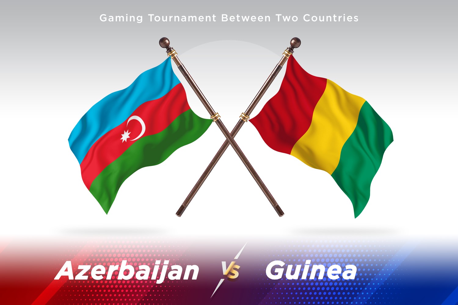 Azerbaijan versus guinea Two Flags