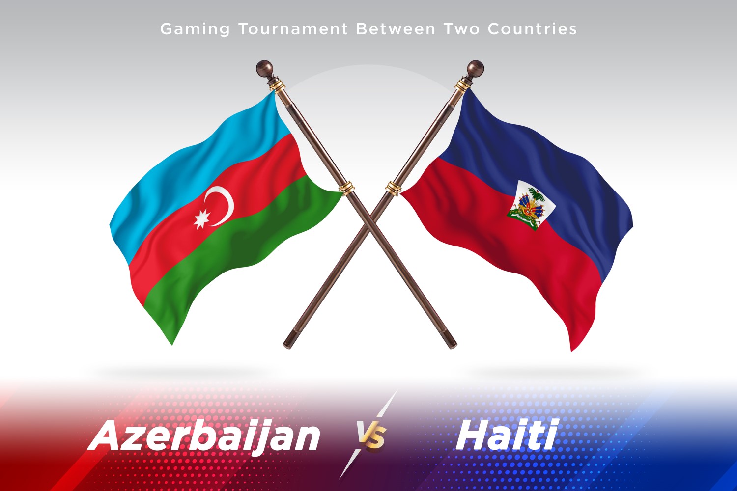 Azerbaijan versus Haiti Two Flags