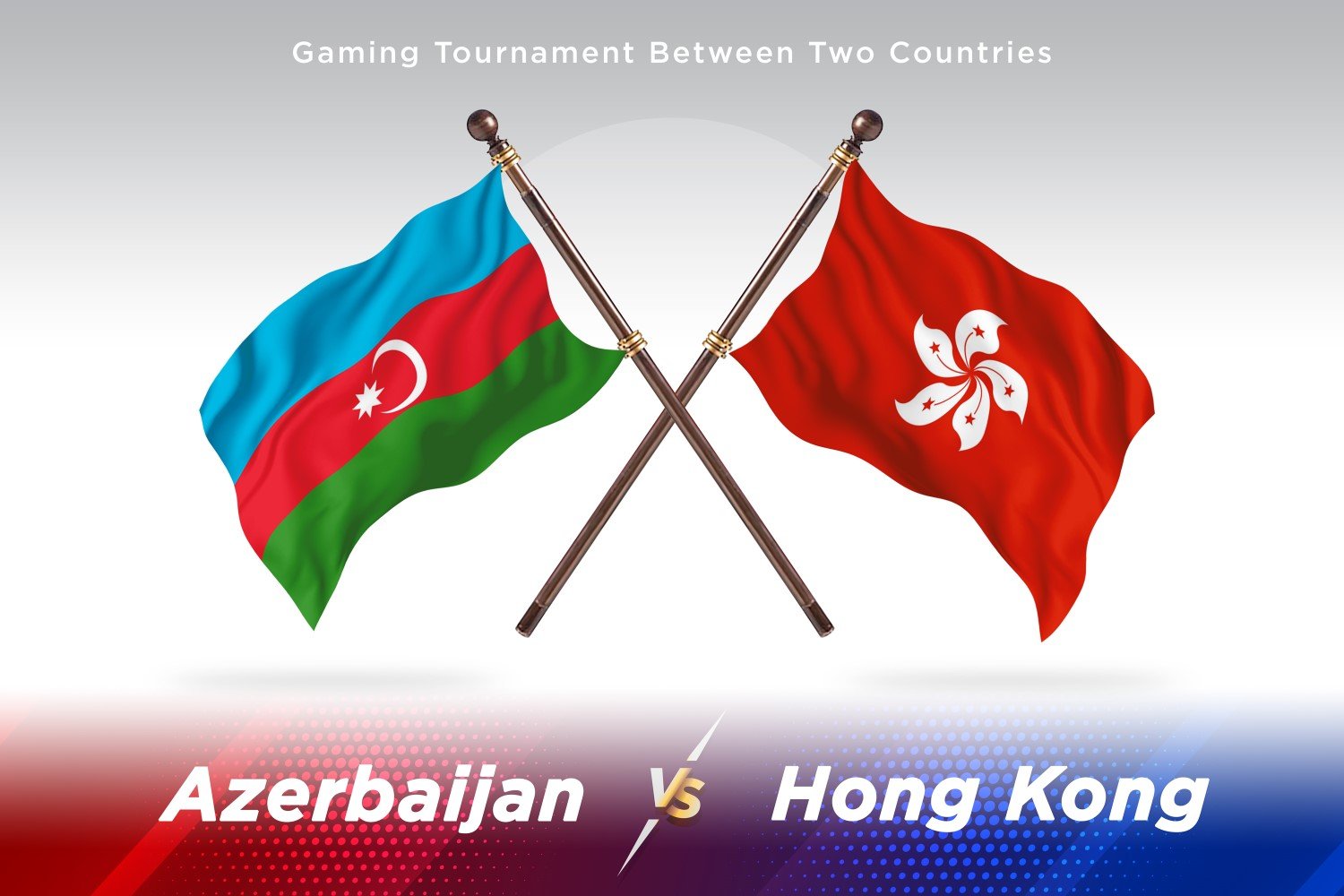 Azerbaijan versus Hong Kong Two Flags