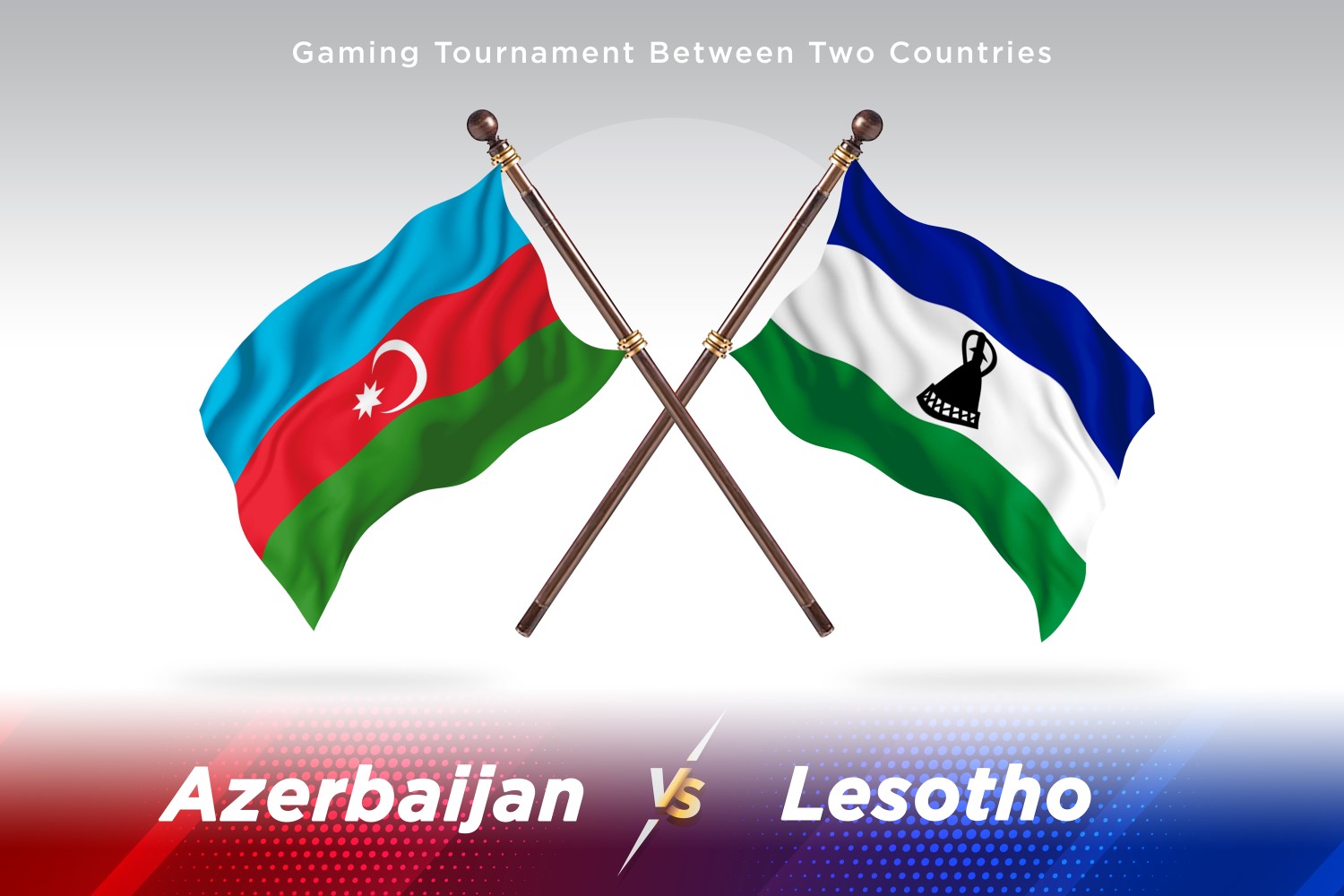 Azerbaijan versus Lesotho Two Flags