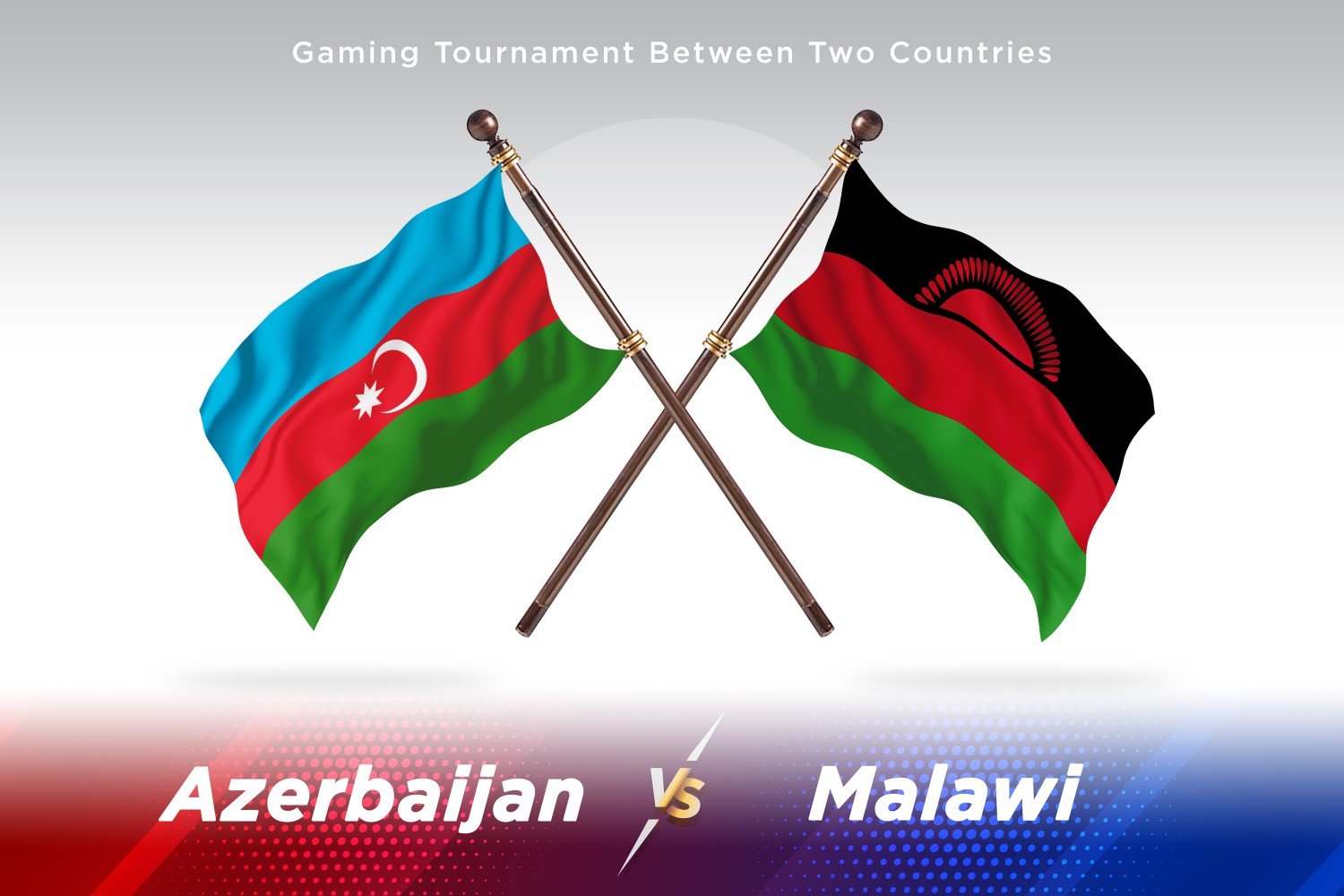 Azerbaijan versus Malawi Two Flags