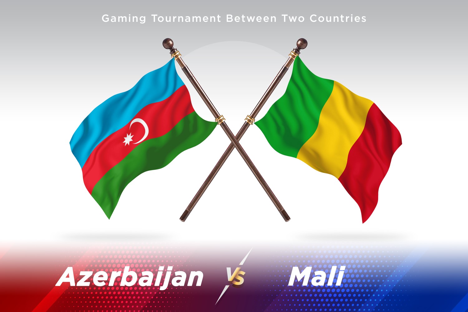 Azerbaijan versus Mali Two Flags