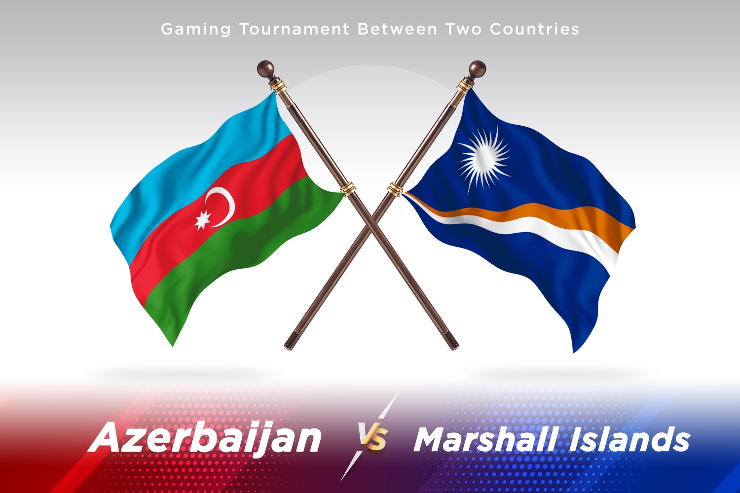 Azerbaijan versus marshal islands Two Flags