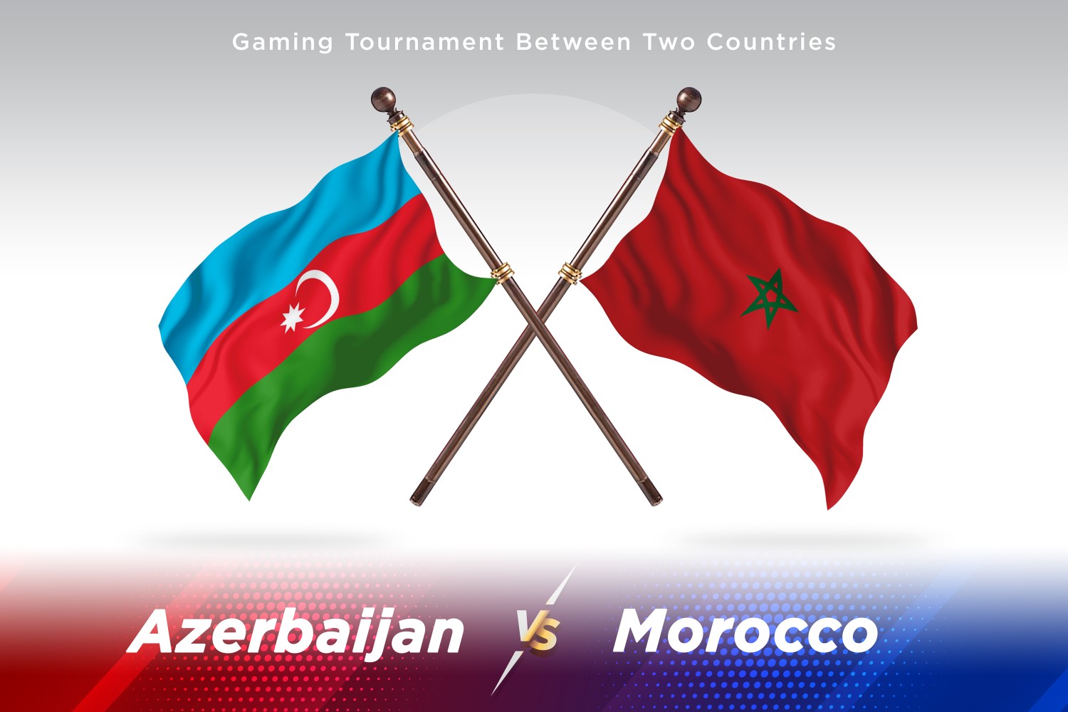 Azerbaijan versus morocco Two Flags