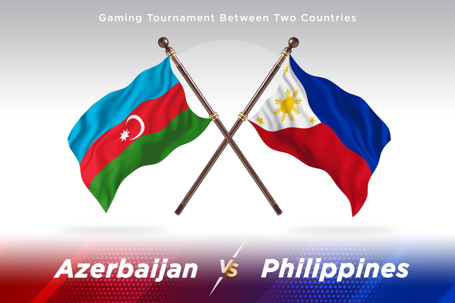 Azerbaijan versus Philippines Two Flags