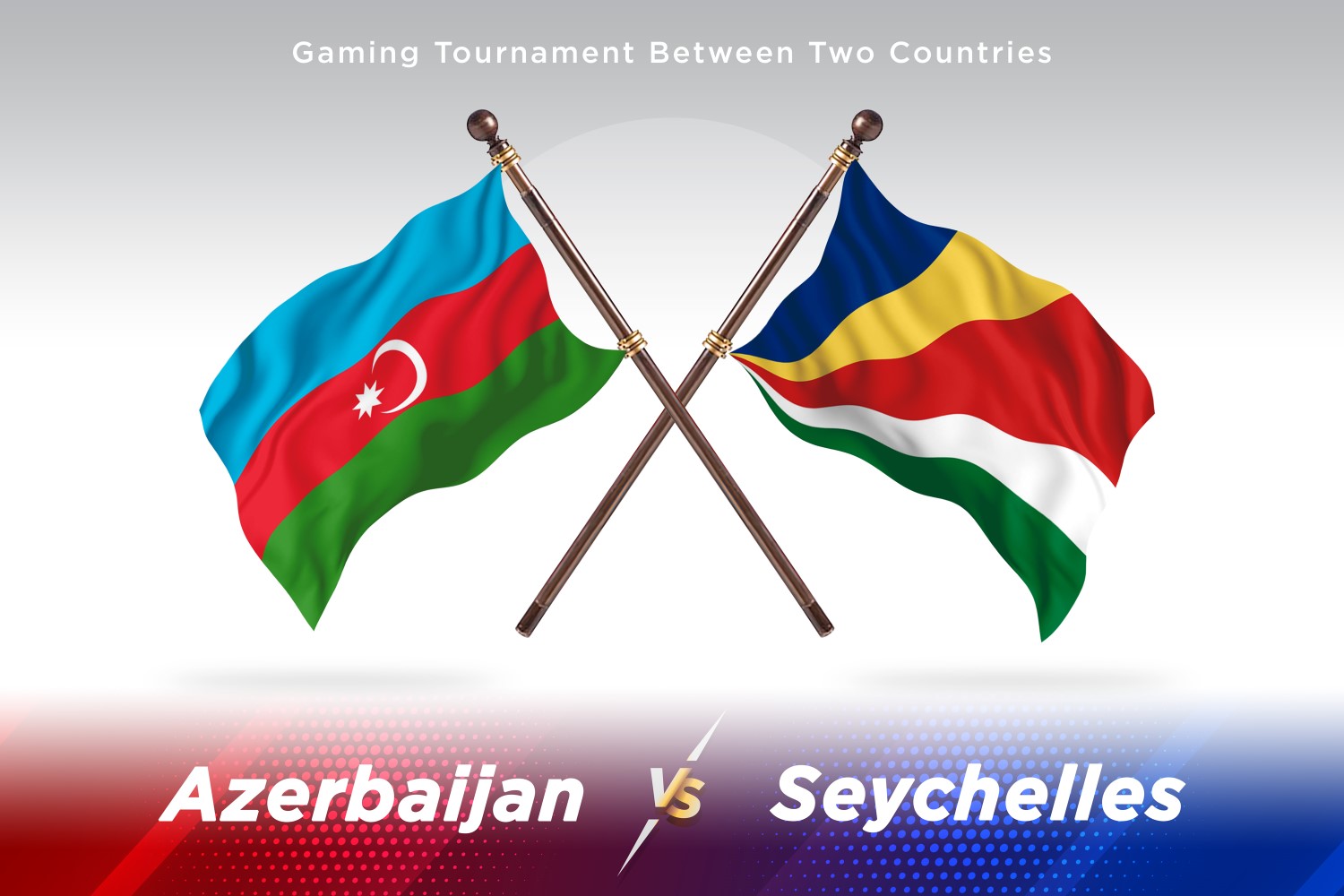 Azerbaijan versus Seychelles Two Flags