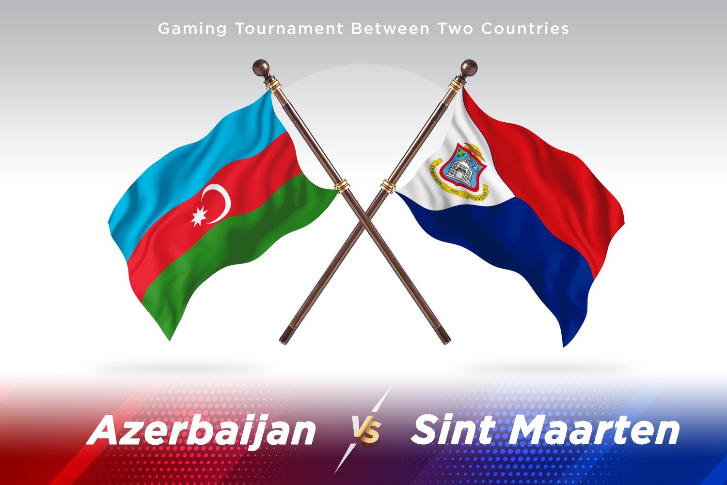 Azerbaijan versus Sint marten Two Flags