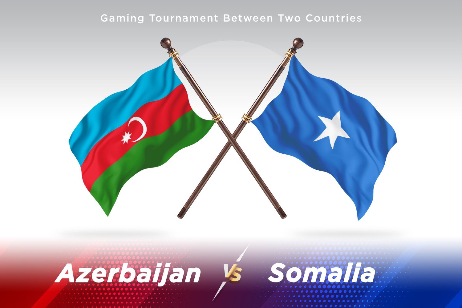 Azerbaijan versus Somalia Two Flags