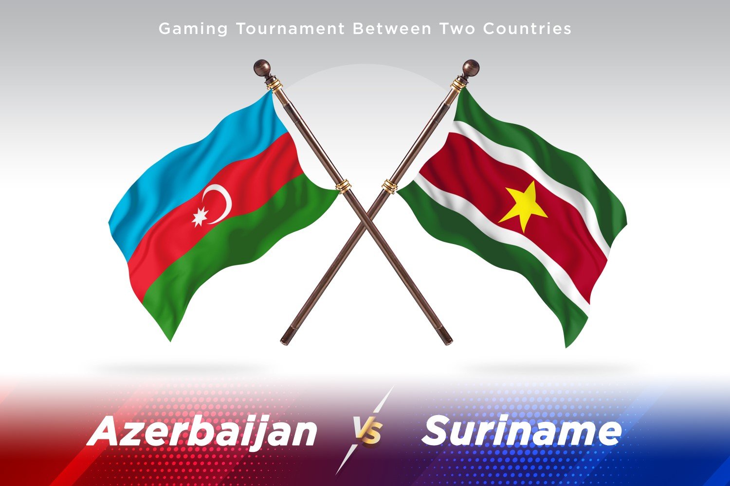 Azerbaijan versus Suriname Two Flags