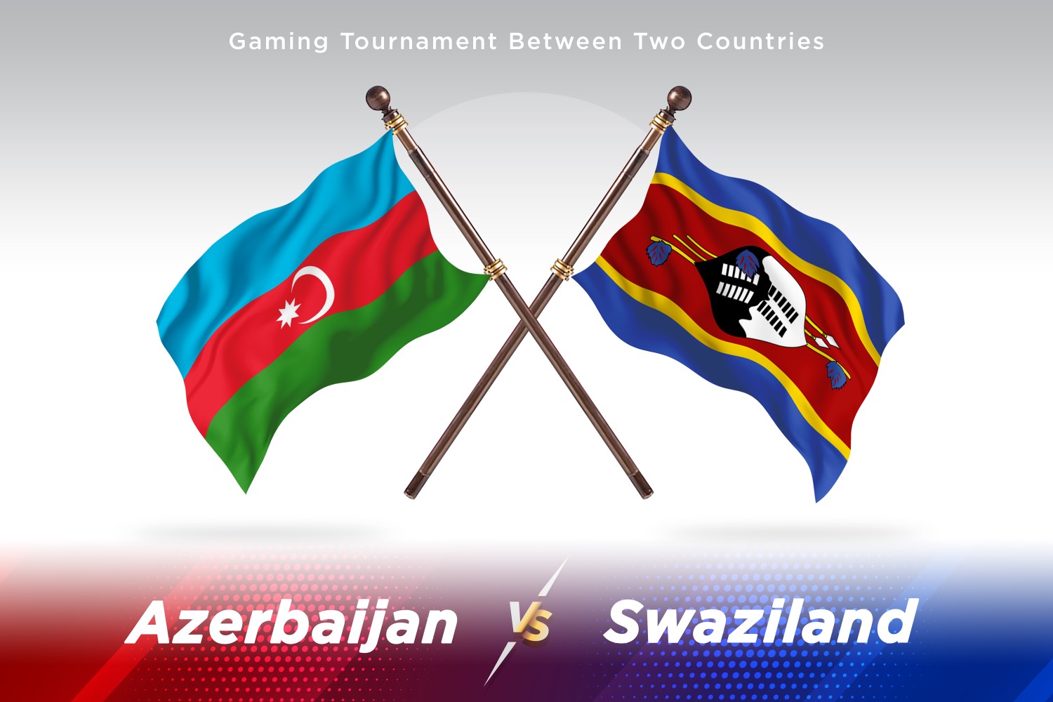 Azerbaijan versus Swaziland Two Flags