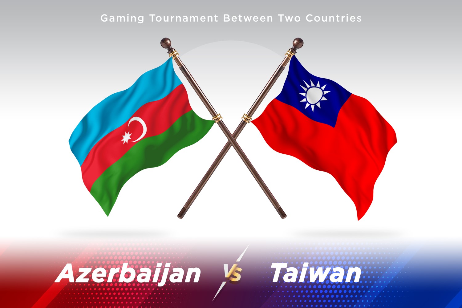 Azerbaijan versus Taiwan Two Flags