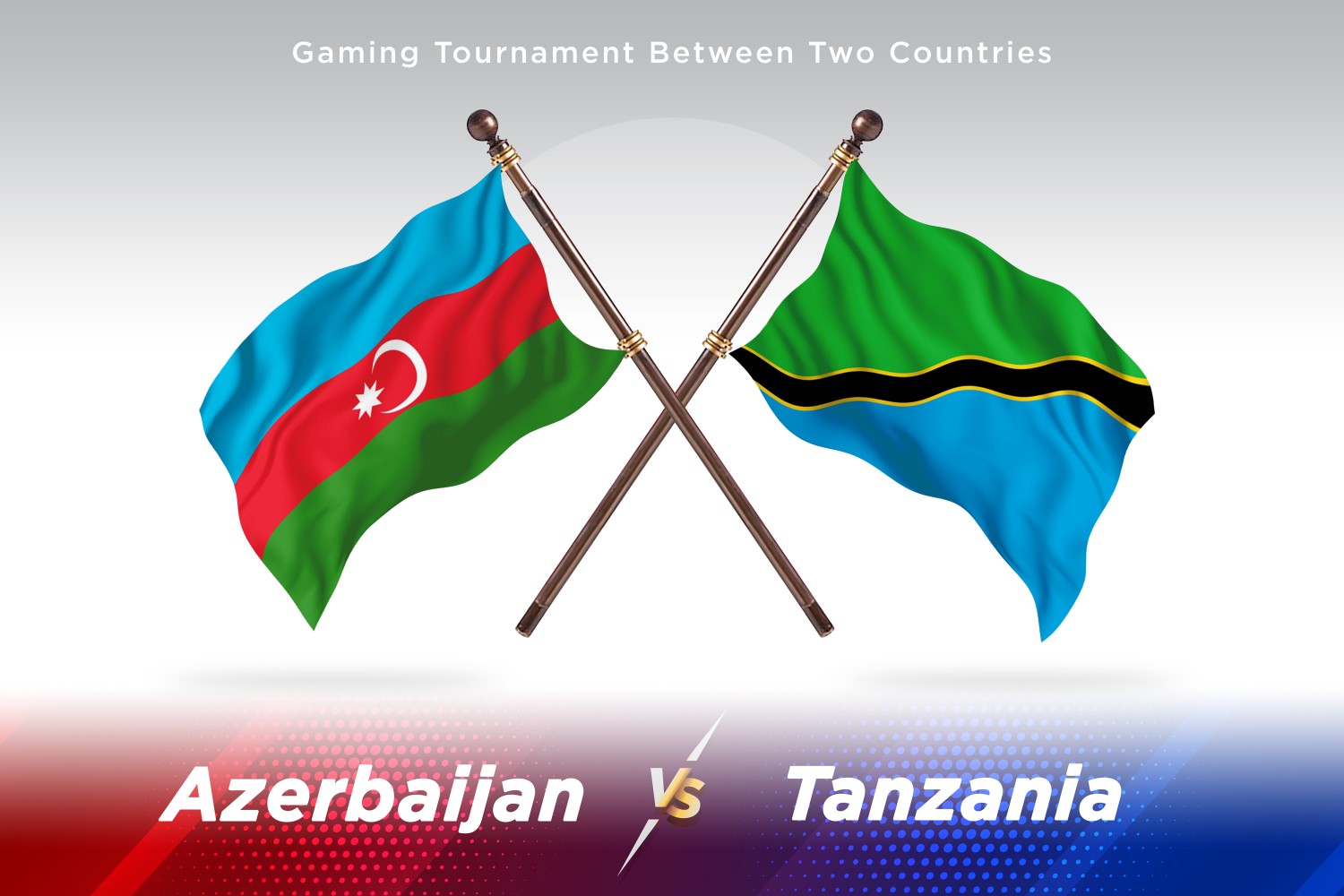 Azerbaijan versus Tanzania Two Flags