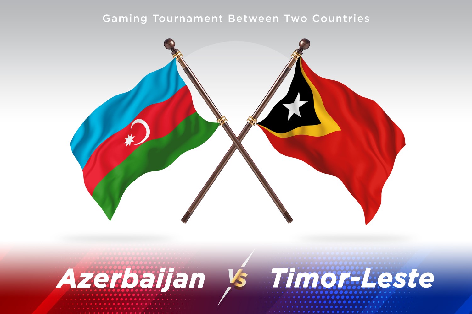 Azerbaijan versus Timor-Leste Two Flags