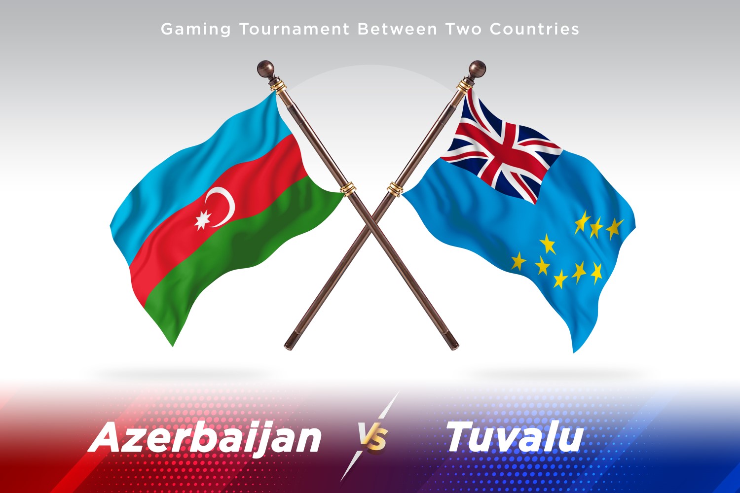 Azerbaijan versus Tuvalu Two Flags