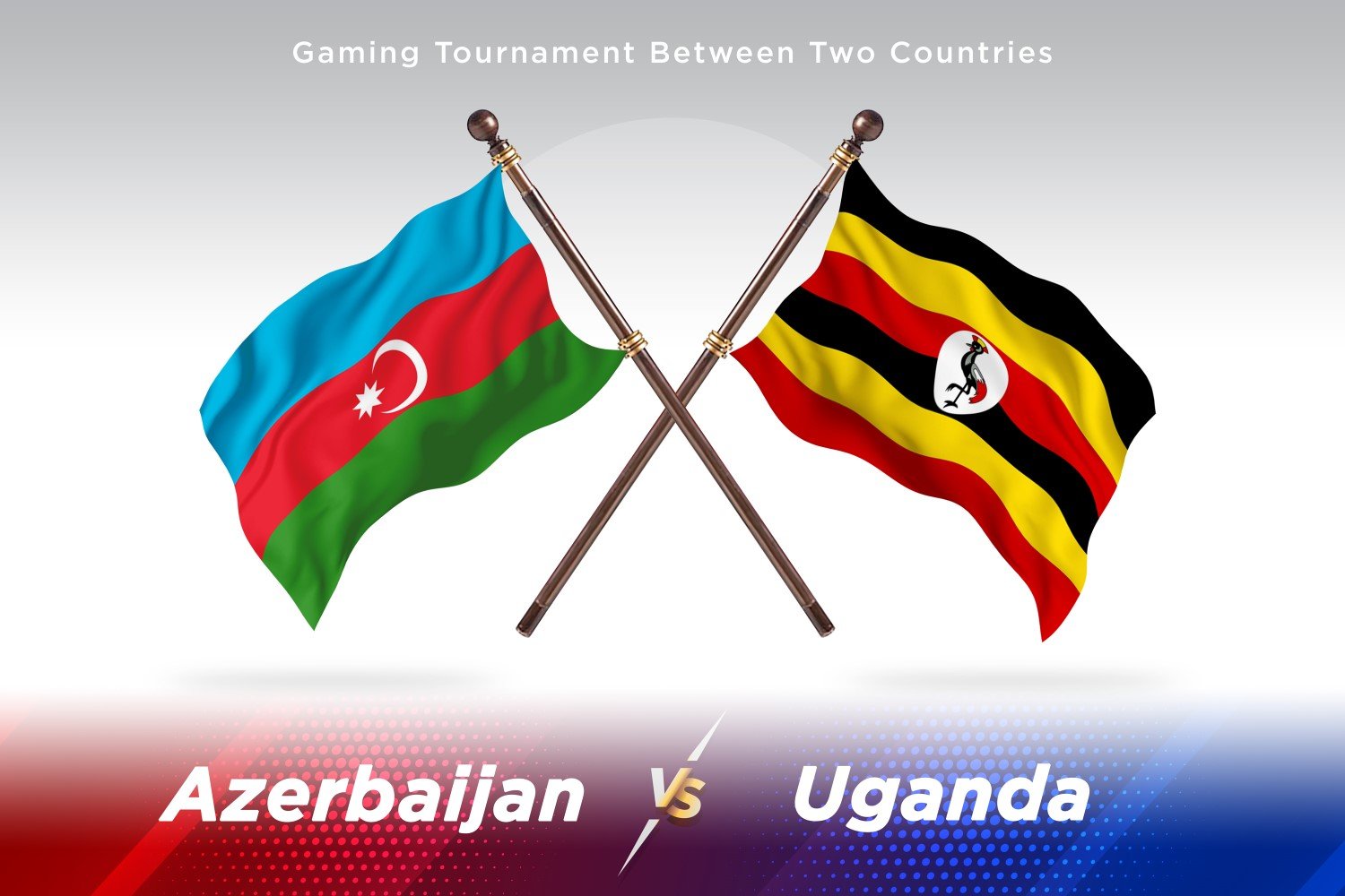 Azerbaijan versus Uganda Two Flags