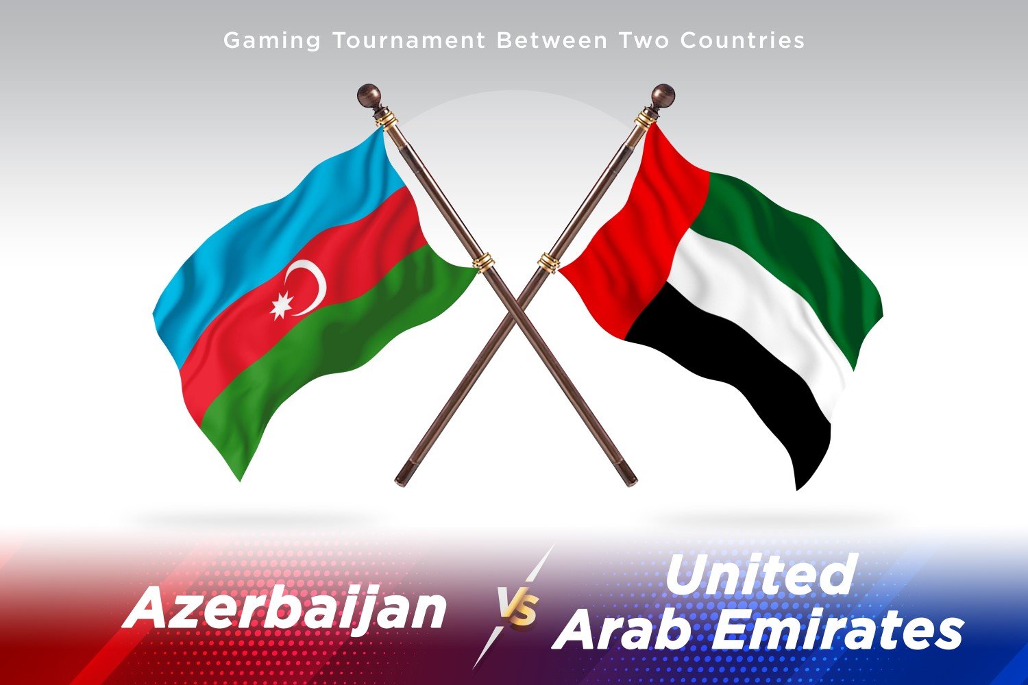 Azerbaijan versus united Arab emirates Two Flags