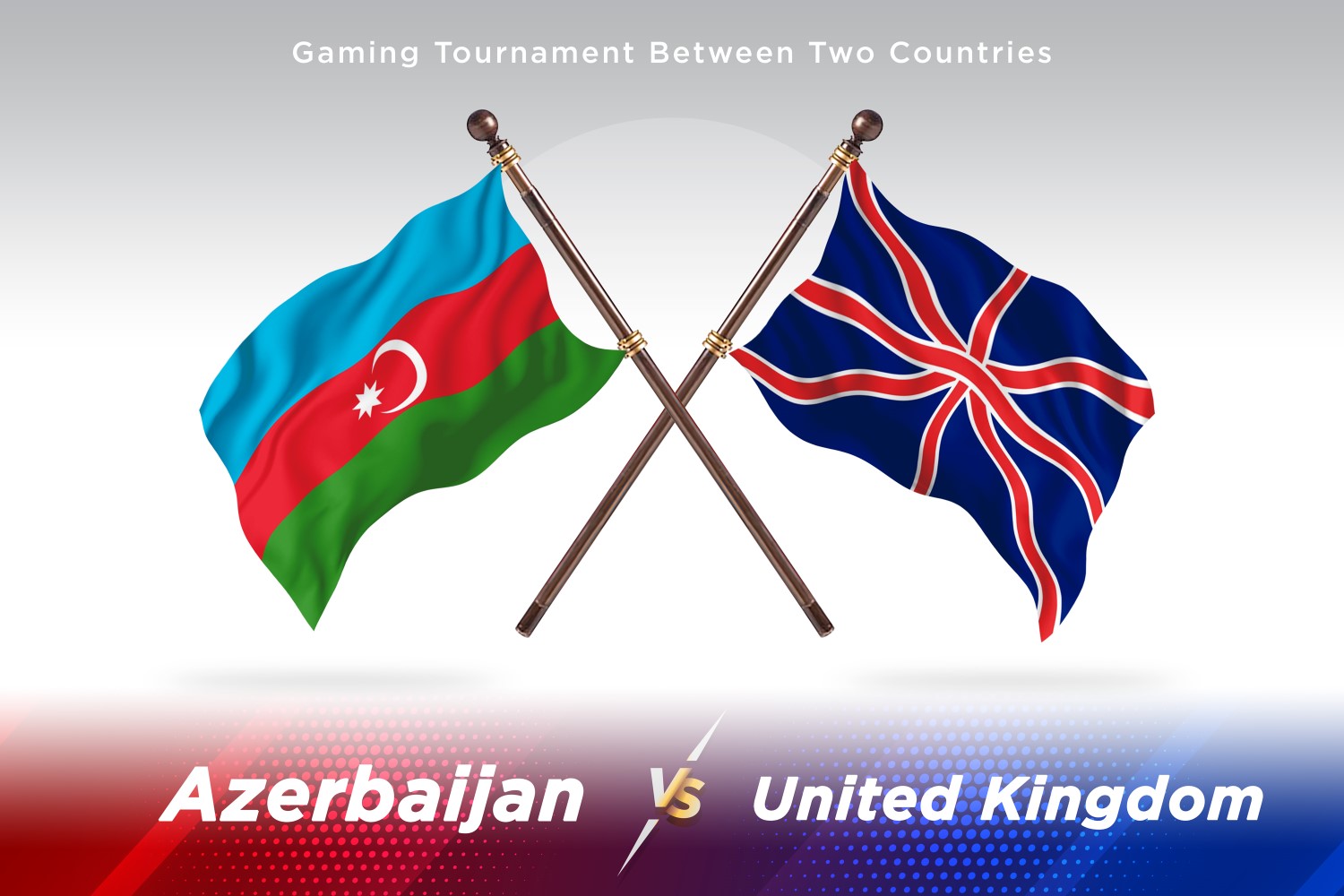 Azerbaijan versus united kingdom Two Flags