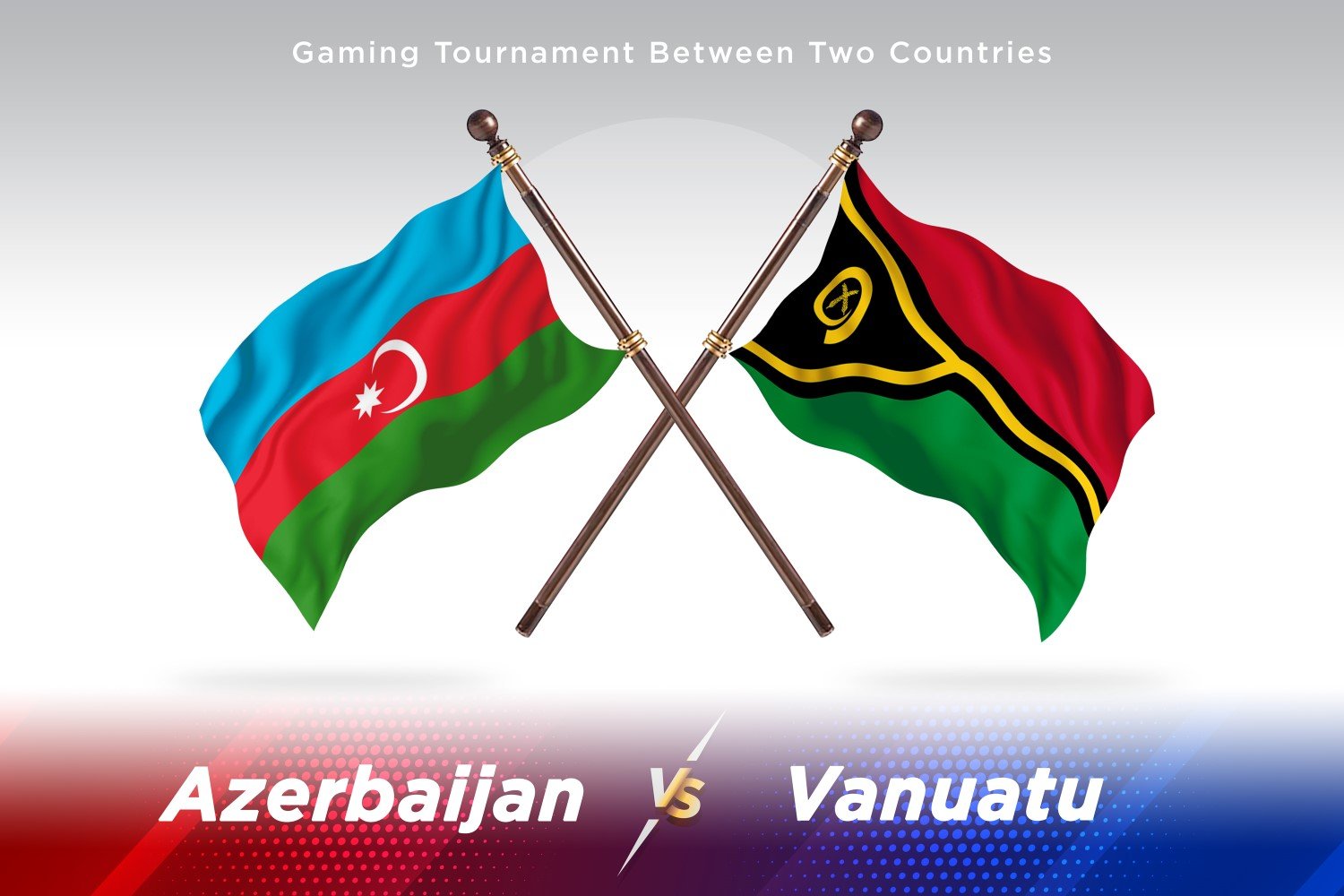 Azerbaijan versus Vanuatu Two Flags