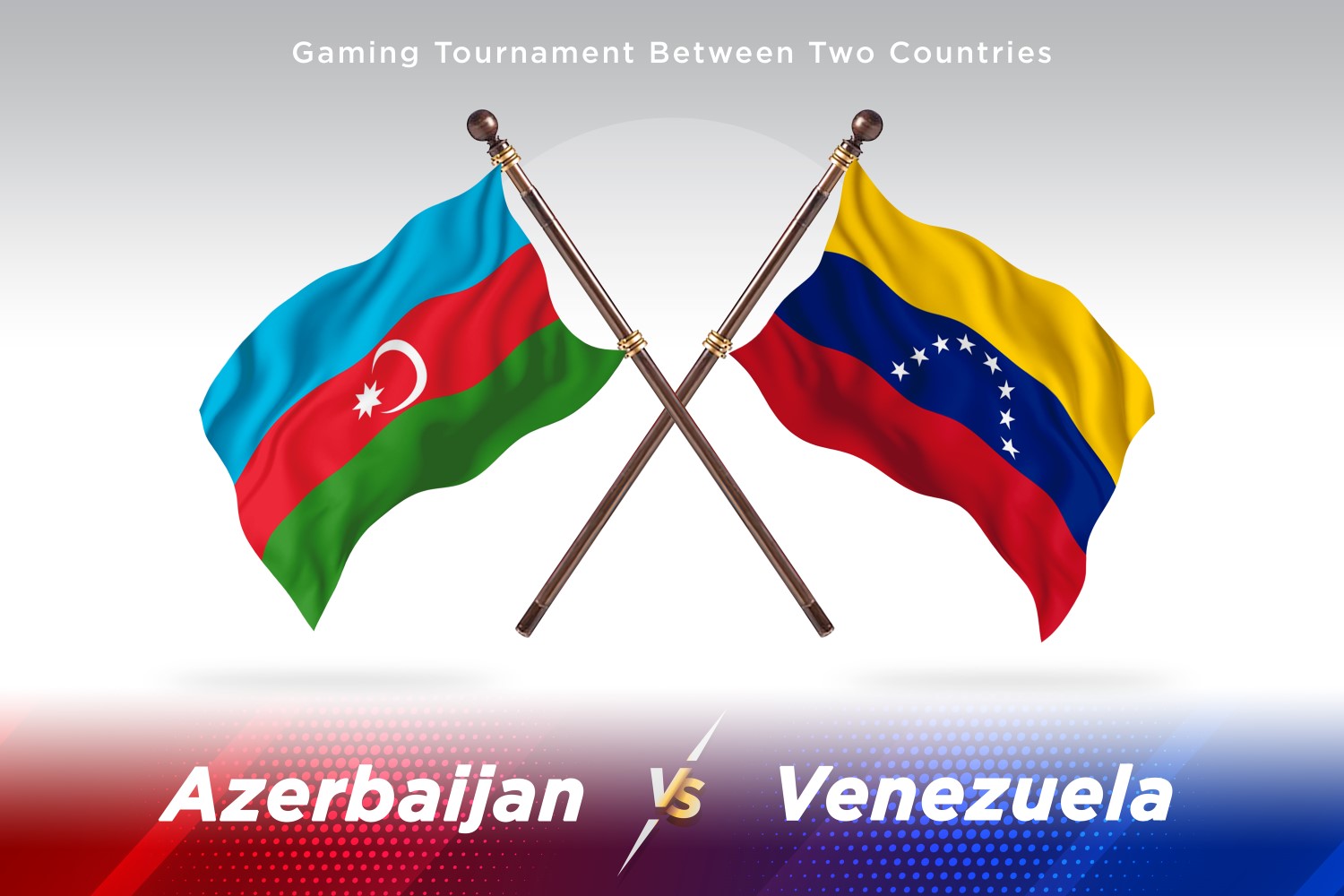 Azerbaijan versus Venezuela Two Flags