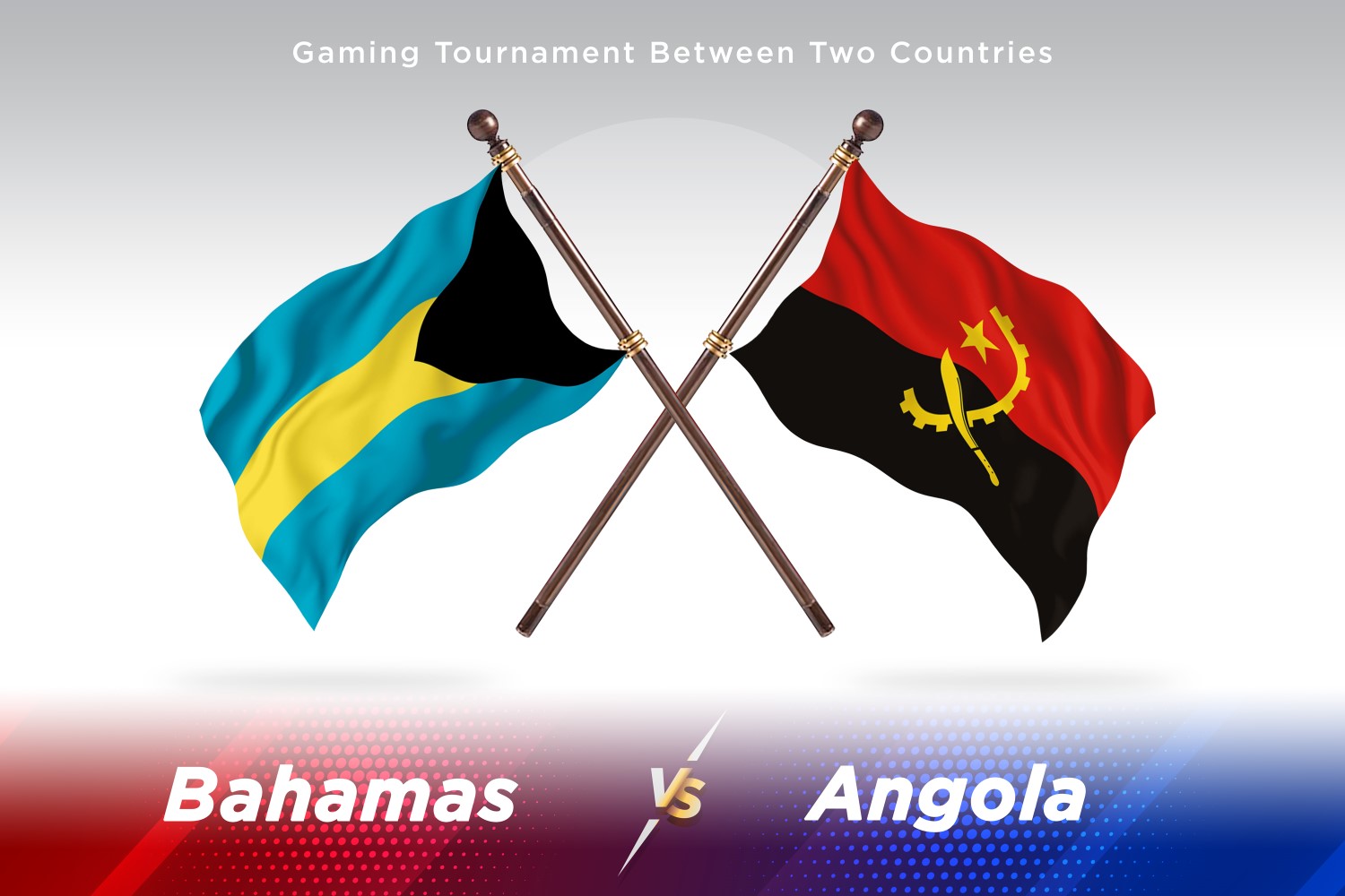 Bahamas versus Angola Two Flags