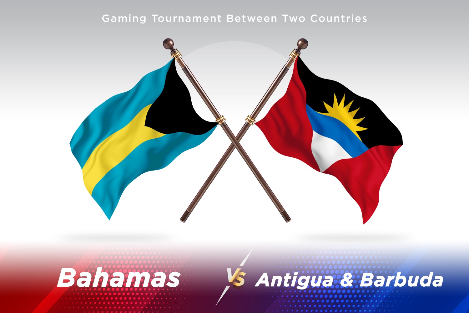 Bahamas versus Antigua and Barbuda Two Flags