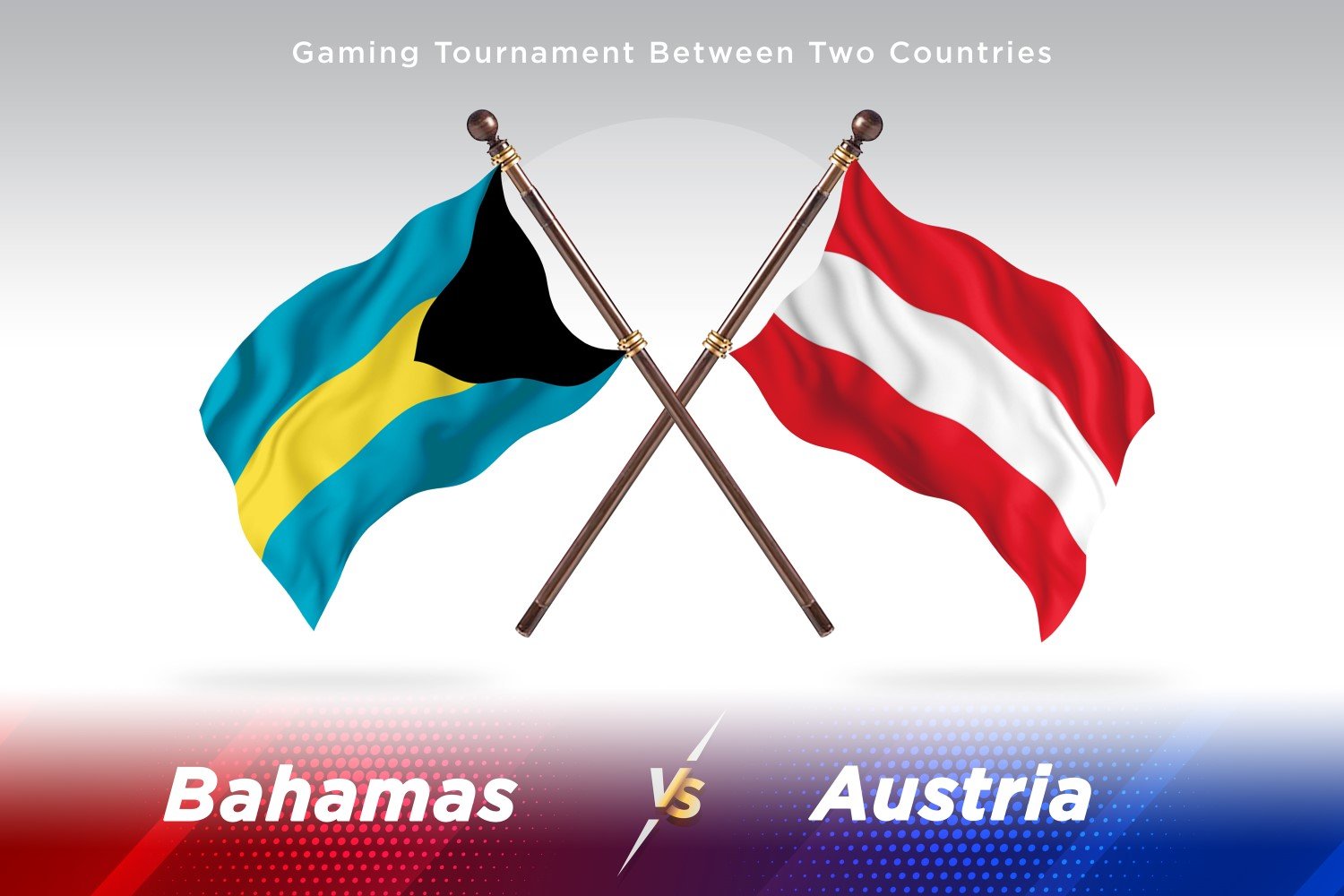 Bahamas versus Austria Two Flags