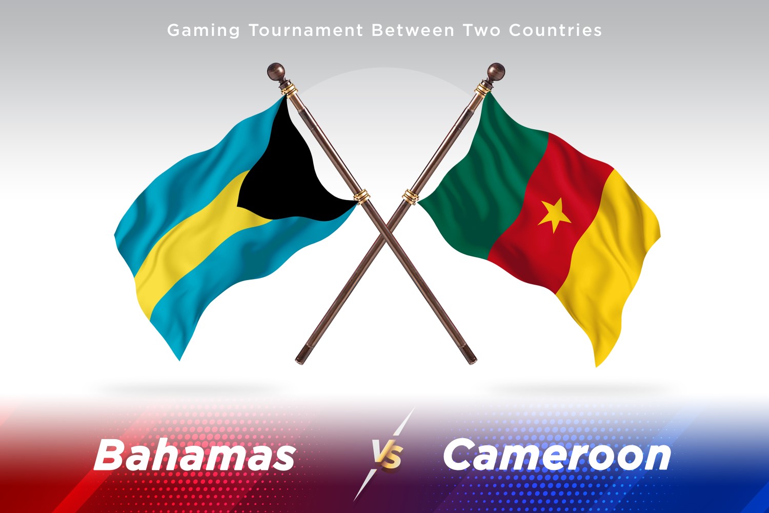 Bahamas versus Cameroon Two Flags