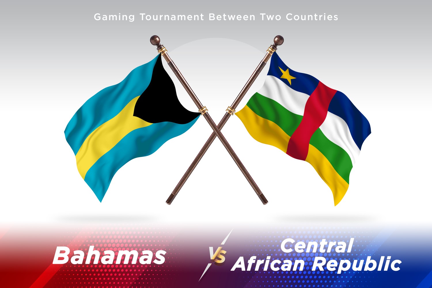 Bahamas versus central African republic Two Flags