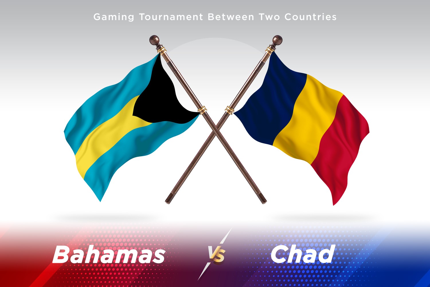 Bahamas versus chad Two Flags